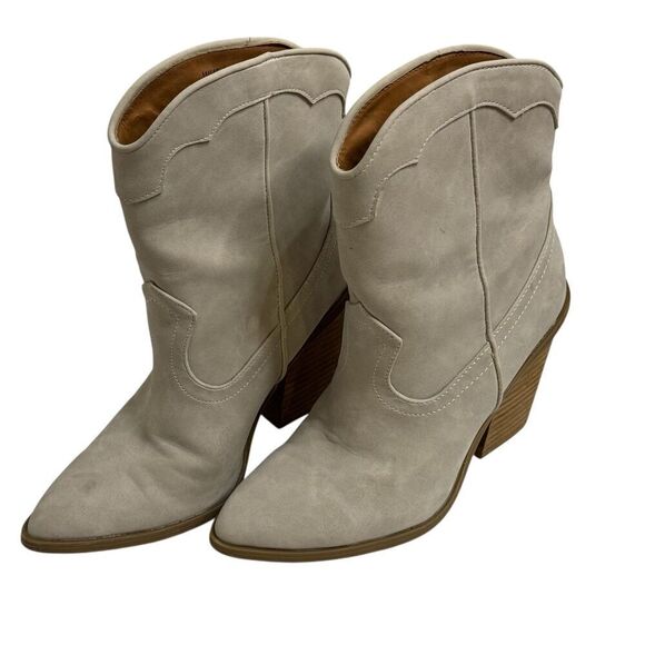 Dolce Vita Shoes - DV Dolce Vita Boots Womens Size 7 Beige Nikson Western Ankle Block Heel